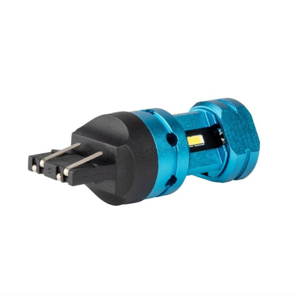 Set 2 becuri pozitie frana T20, LED CSP, 12-24V, 7443 W21/5W, cu lupa, Canbus, alb, 04255 Amio