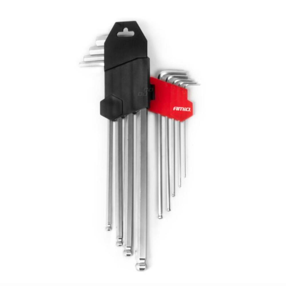 Set 9 chei imbus Hexagonale, 1.5-10mm, cu maner, lungi, 04303 Amio