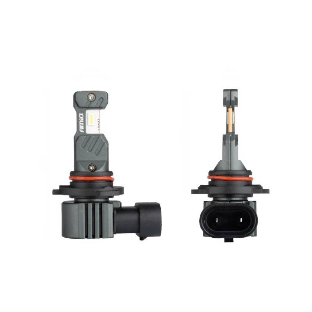 Set 2 becuri HB3, HIR1, H10, Led CSP, 12V, 60W, 5600lm, 6000K, Canbus, aluminiu, Hybrid 04117 Amio