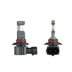 Set 2 becuri HB3, HIR1, H10, Led CSP, 12V, 60W, 5600lm, 6000K, Canbus, aluminiu, Hybrid 04117 Amio