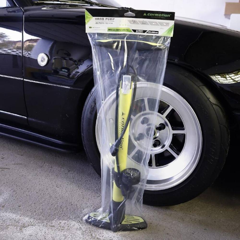 Pompa aer mana cu manometru, 160PSI-11BAR, cilindrica, cu trepied si adaptori, 83507 Carmotion Pompa aer mana cu manometru, 160PSI-11BAR, cilindrica, cu trepied si adaptori, 83507 Carmotion