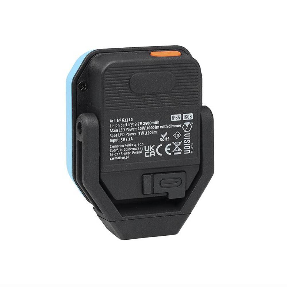Lanterna LED-COB, 13W, 1350lm, reincarcabila USB, cu magnet, doua surse de lumina, 2500mAh, 6500K, Heavy Duty, Vision 63310 Carmotion Lanterna LED-COB, 13W, 1350lm, reincarcabila USB, cu magnet, doua surse de lumina, 2500mAh, 6500K, Heavy Duty, Vision 63310 Carmotion
