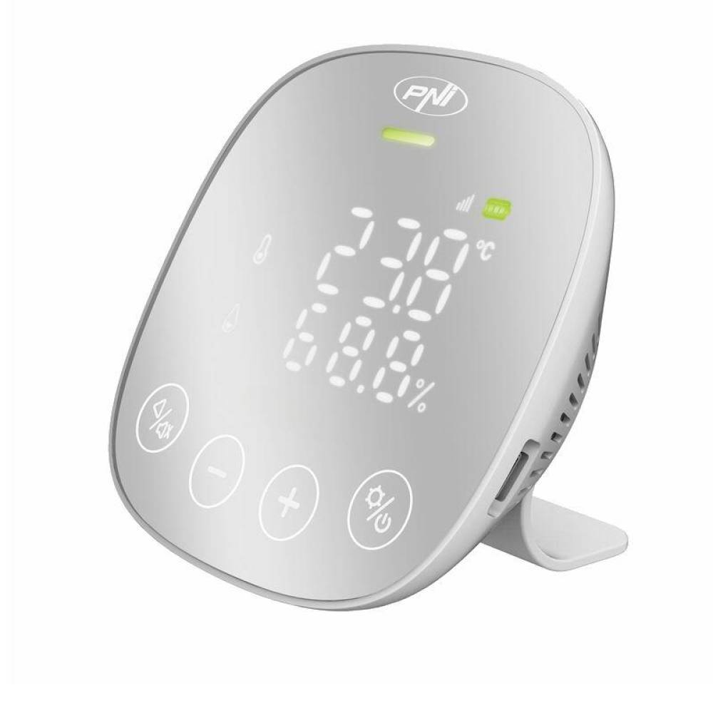 Senzor de calitate a aerului si dioxid de carbon (CO2) PNI SafeHouse HS291 cu Wi-Fi, control din aplicatia Tuya Smart, monitorizare CO2, temperatura, umiditate, afisare data ora, meniu setari, acumulator