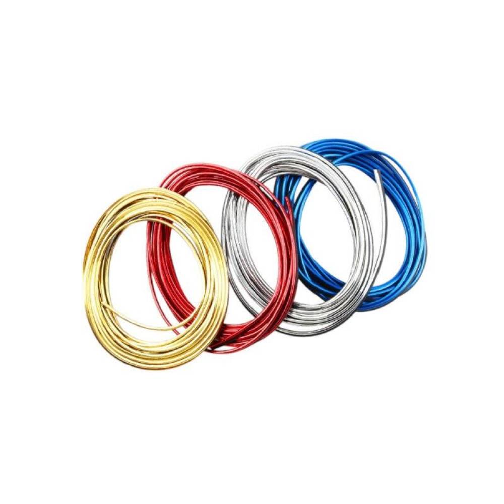 Rola ornament decor interior, crom, 5m x 6mm, cu racleta,  FS-6152-C 
