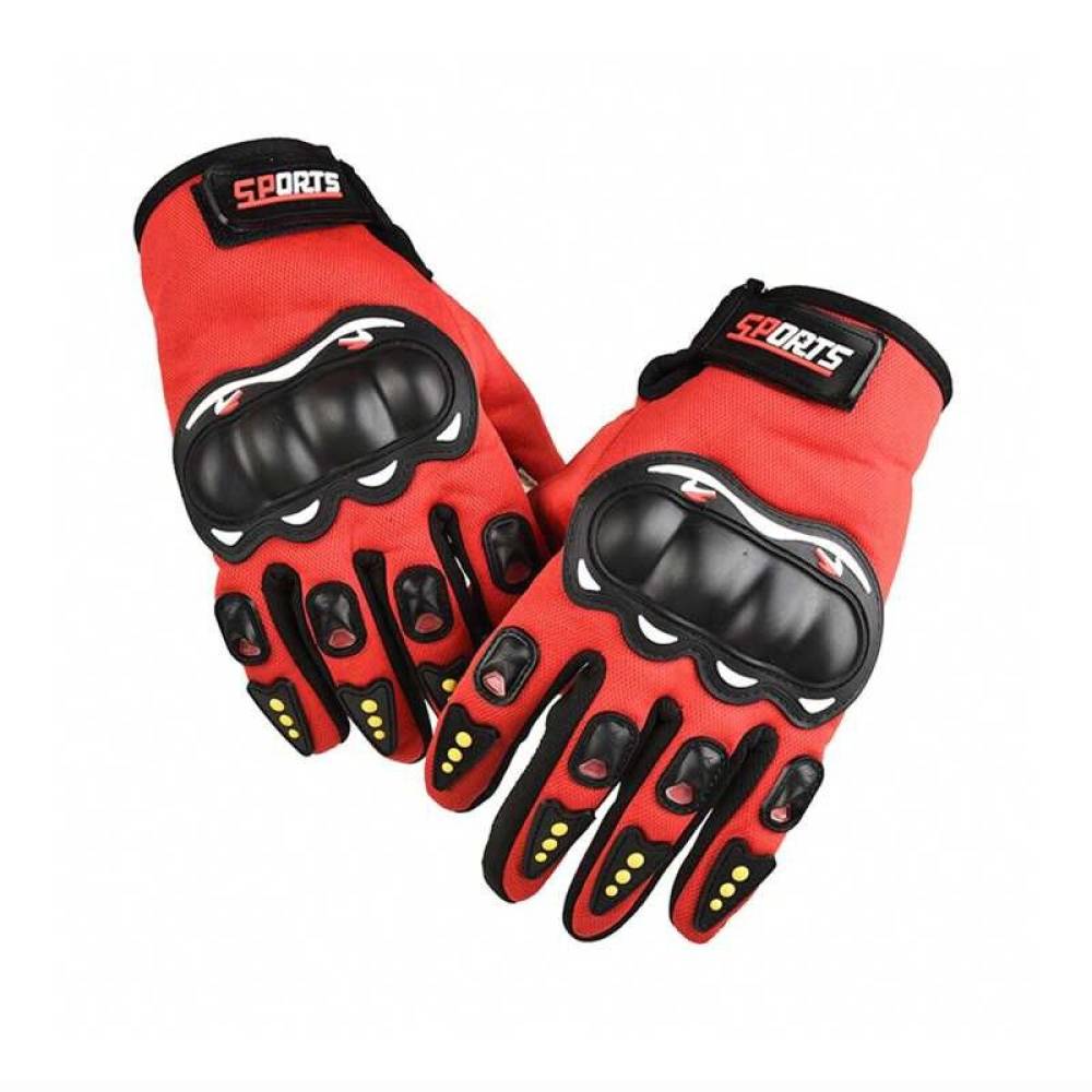Set 2 manusi moto rosii, deget touchscreen, 11371