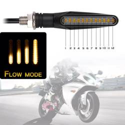 Set 2 lampi semnalizare dinamica moto, atv, scuter, 12V, LED, ZC-12Y MotorLight