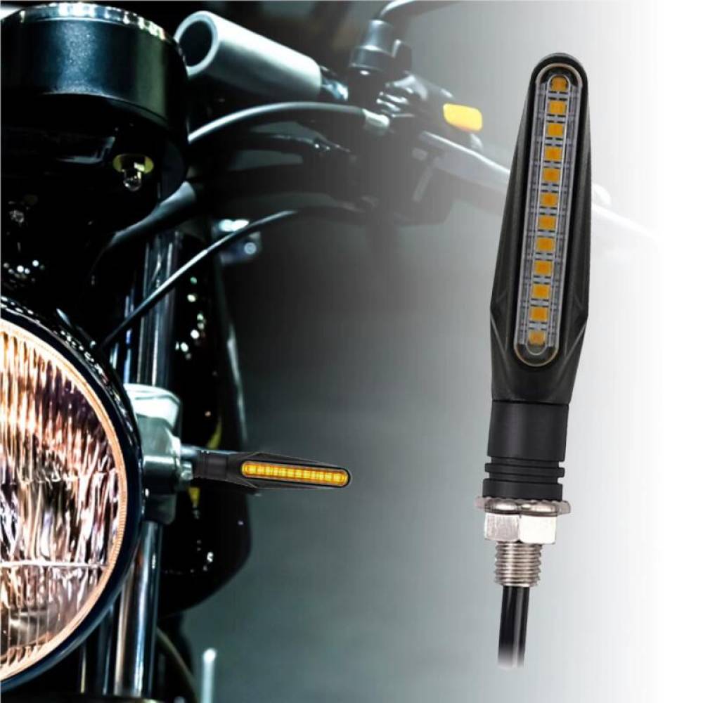 Set 2 lampi semnalizare dinamica moto, atv, scuter, 12V, LED, ZC-12Y MotorLight