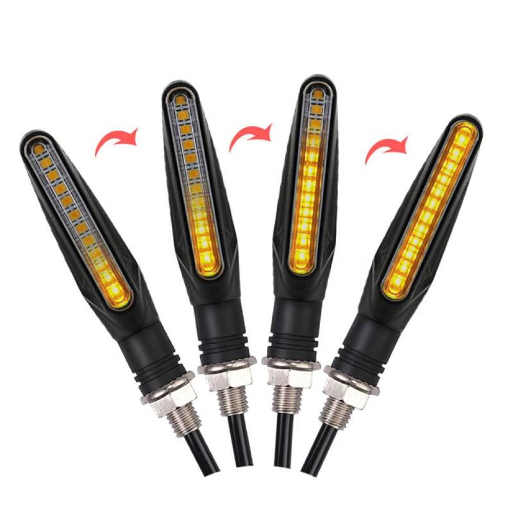 Set 2 lampi semnalizare dinamica moto, atv, scuter, 12V, LED, ZC-12Y MotorLight