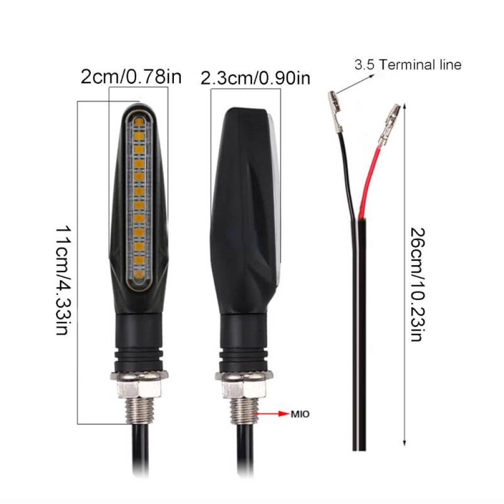 Set 2 lampi semnalizare dinamica moto, atv, scuter, 12V, LED, ZC-12Y MotorLight
