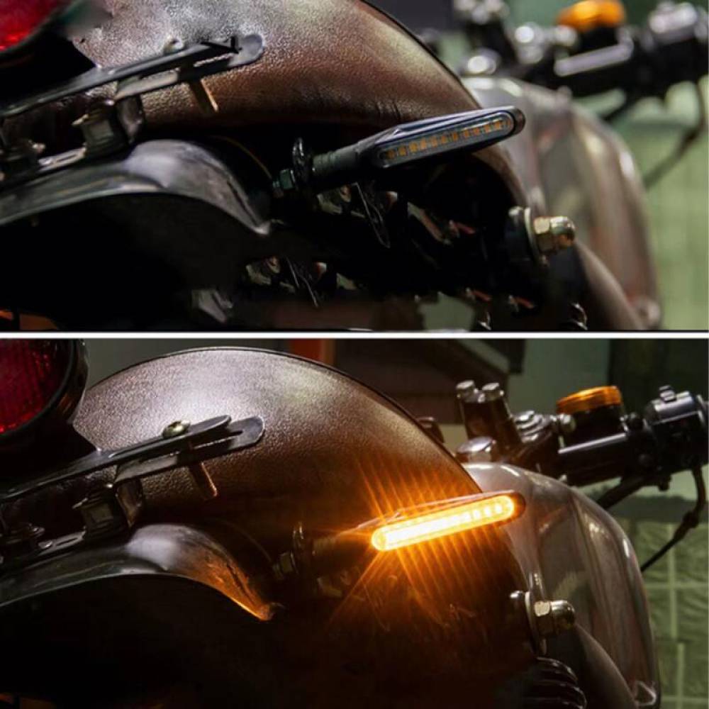 Set 2 lampi semnalizare dinamica moto, atv, scuter, 12V, LED, ZC-12Y MotorLight