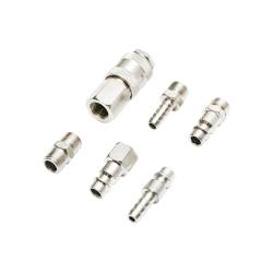 Set cuple rapide pt furtun aer si scule pneumatice, cuplaj 1/4', adaptor furtun 8mm BK92715 / FG88 Set cuple rapide pt furtun aer si scule pneumatice, cuplaj 1/4', adaptor furtun 8mm BK92715 / FG88