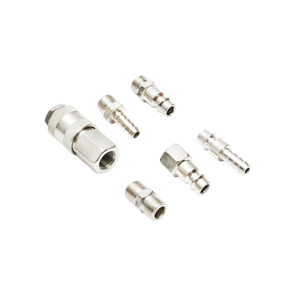 Set cuple rapide pt furtun aer si scule pneumatice, cuplaj 1/4', adaptor furtun 8mm BK92715 / FG88