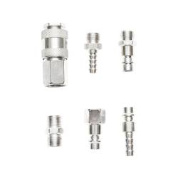 Set cuple rapide pt furtun aer si scule pneumatice, cuplaj 1/4', adaptor furtun 8mm BK92715 / FG88