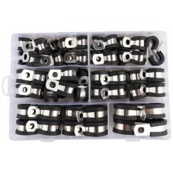 Trusa coliere antivibratie cu garnitura, P-CLIP, 6-19mm, 52buc HGT 682666 Evotools