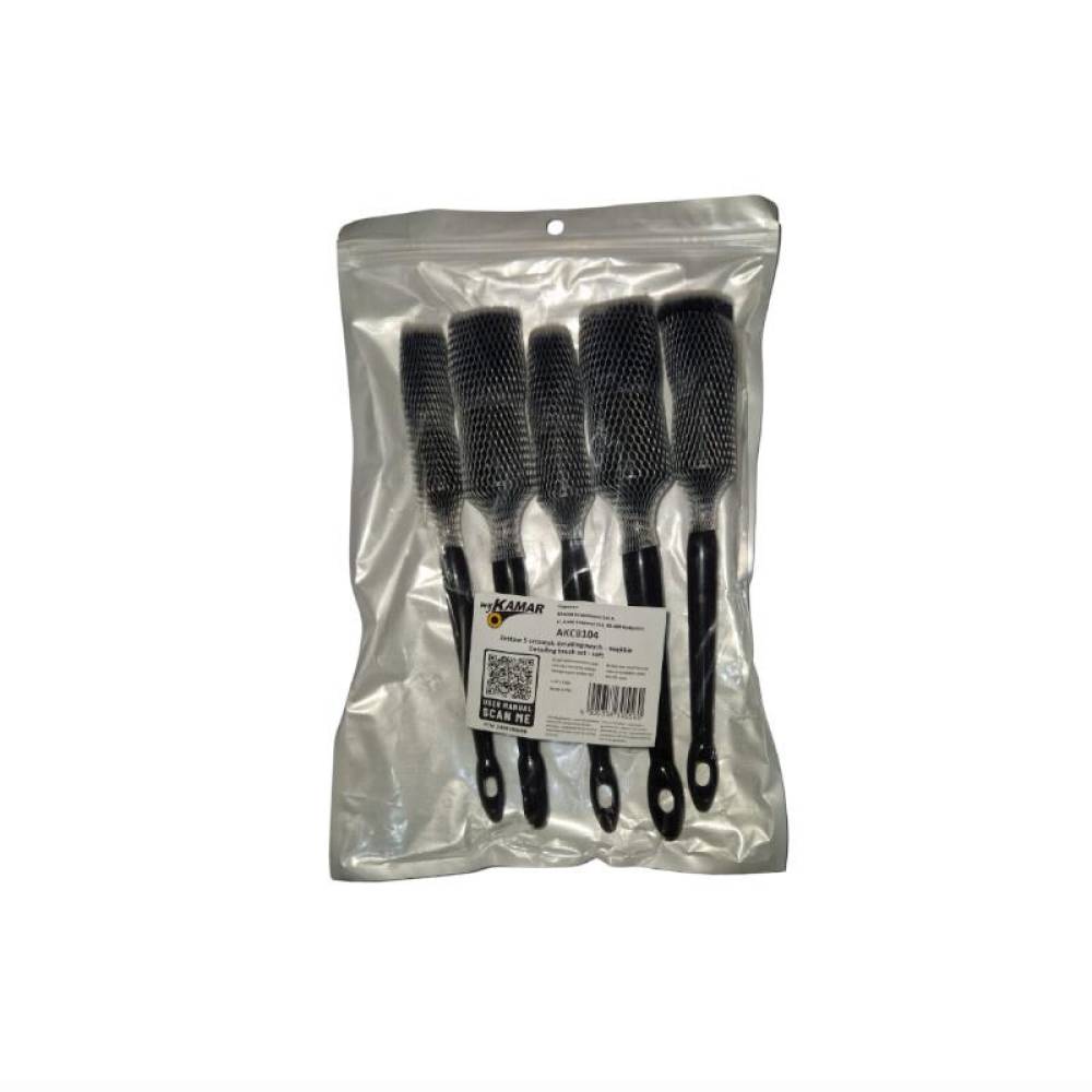 Set 5 pensule delicate, pentru detailing, interior-exterior, Soft AKC8104