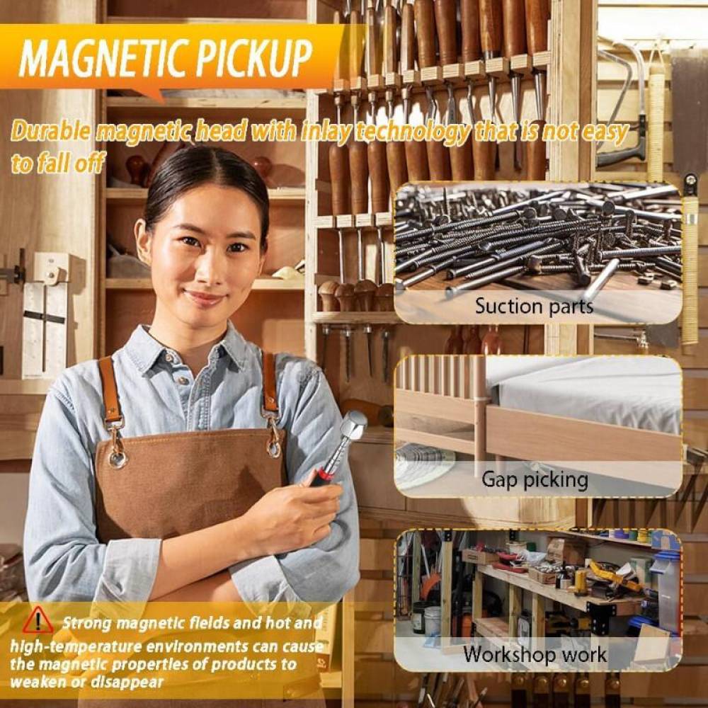 Set oglinda inspectie telesocpica si recuperator magnetic cu lanterna LED, AKC8221 TruckLed