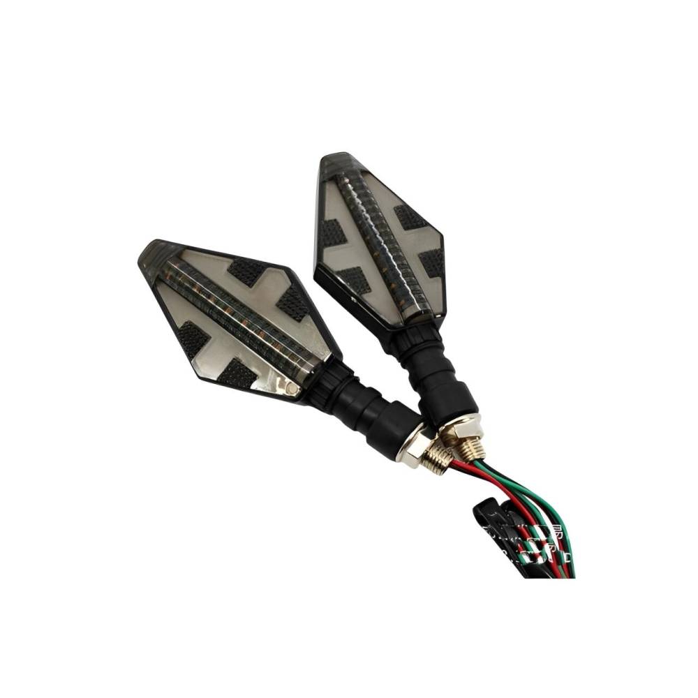 Set 2 lampi semnalizare moto, atv, scuter, 12V, LED, 2 functii, pozitie alba si semnalizare dinamica, FS-1213 Set 2 lampi semnalizare moto, atv, scuter, 12V, LED, 2 functii, pozitie alba si semnalizare dinamica, FS-1213