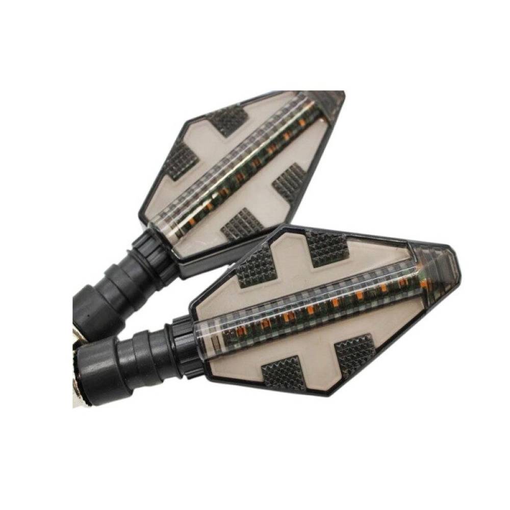 Set 2 lampi semnalizare moto, atv, scuter, 12V, LED, 2 functii, pozitie alba si semnalizare dinamica, FS-1213 Set 2 lampi semnalizare moto, atv, scuter, 12V, LED, 2 functii, pozitie alba si semnalizare dinamica, FS-1213