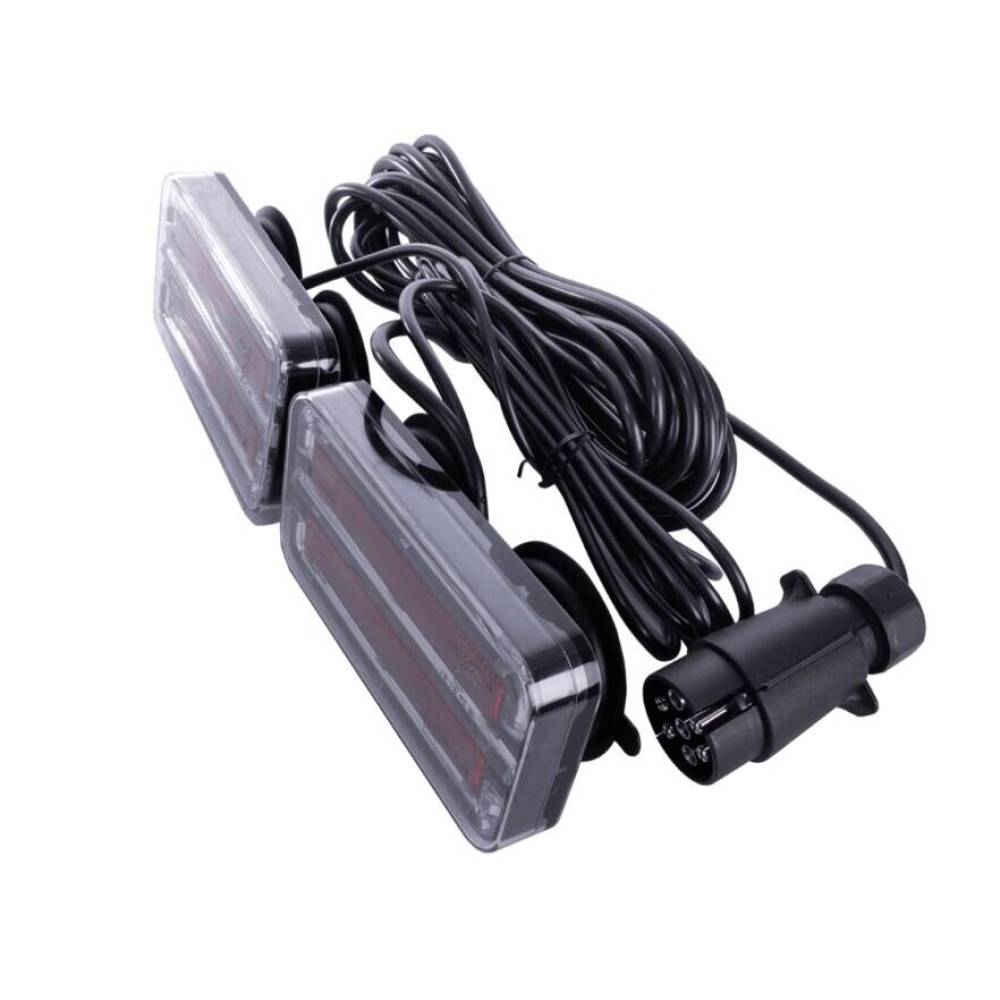 Kit lampi remorca LED, magnetice, 3 functii, 155x80, 12-24V, 7.5m lampa-priza, 2.5m lampa, TT.12024