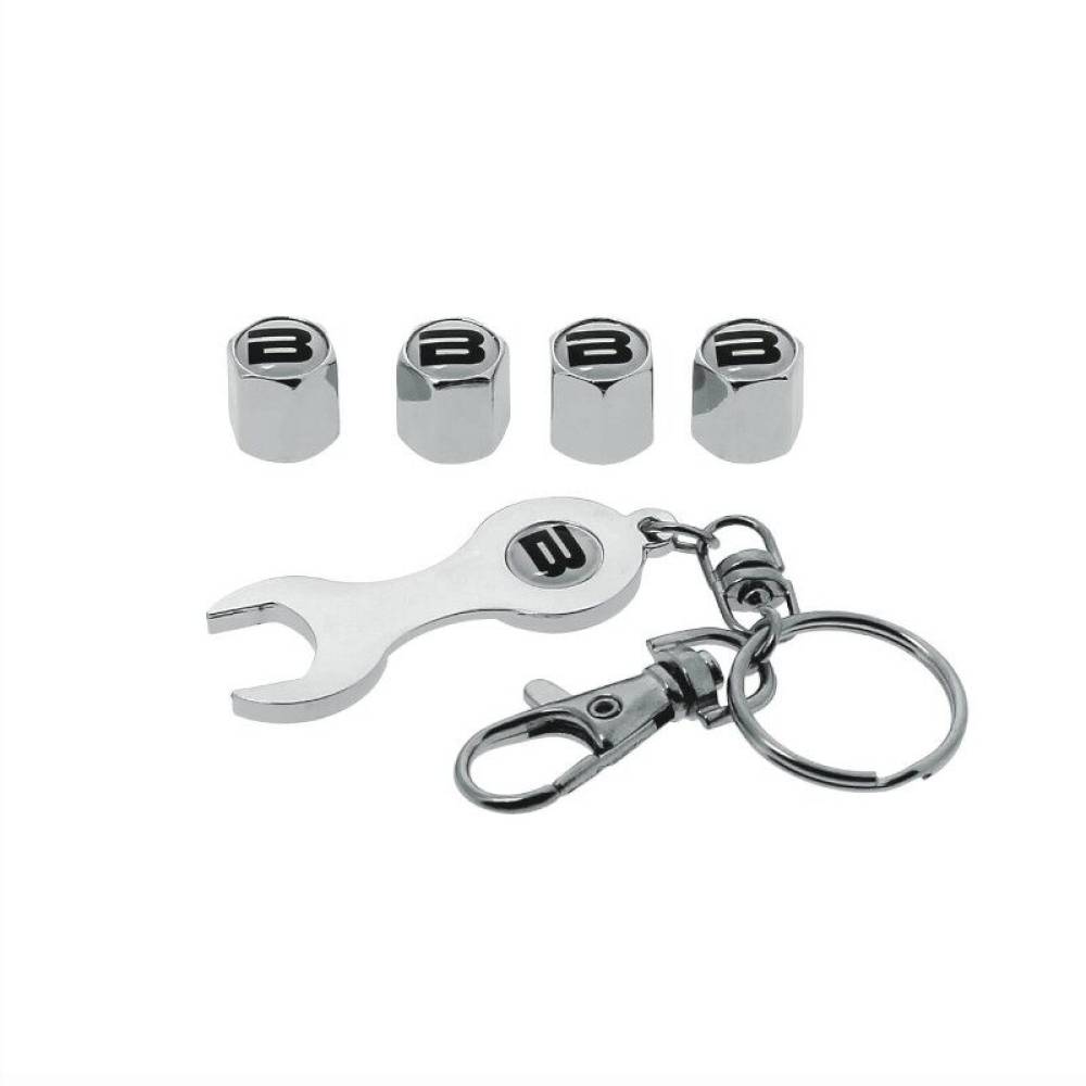 Breloc chei cu 4 capacele B, silver, 4006901 Butzi