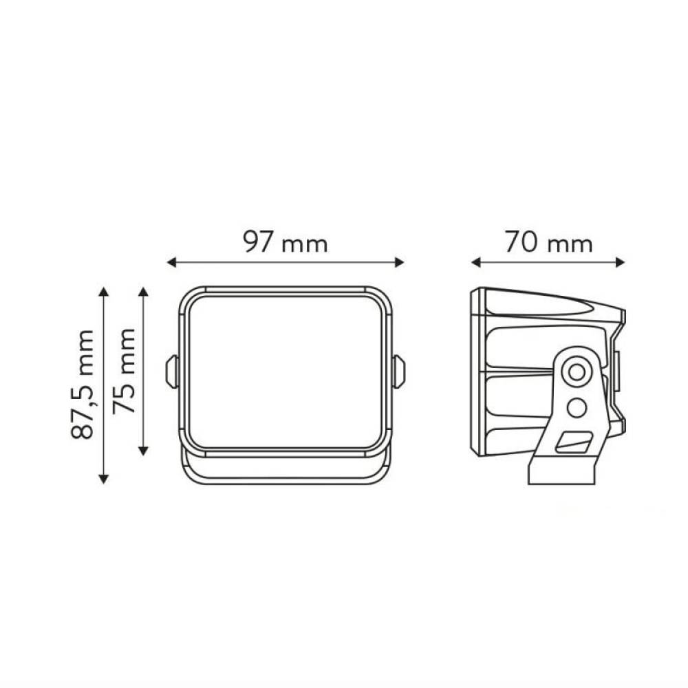 Proiector lucru 97x75, LED, 2 in 1, faza lunga si functie stroboscopica, 10-30V, 40W, 3600lm, conector DT cu 4PIN, 3ANI GRANTIE, Duo Black Series, TT.11220S