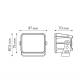 Proiector lucru 97x75, LED, 2 in 1, faza lunga si functie stroboscopica, 10-30V, 40W, 3600lm, conector DT cu 4PIN, 3ANI GRANTIE, Duo Black Series, TT.11220S