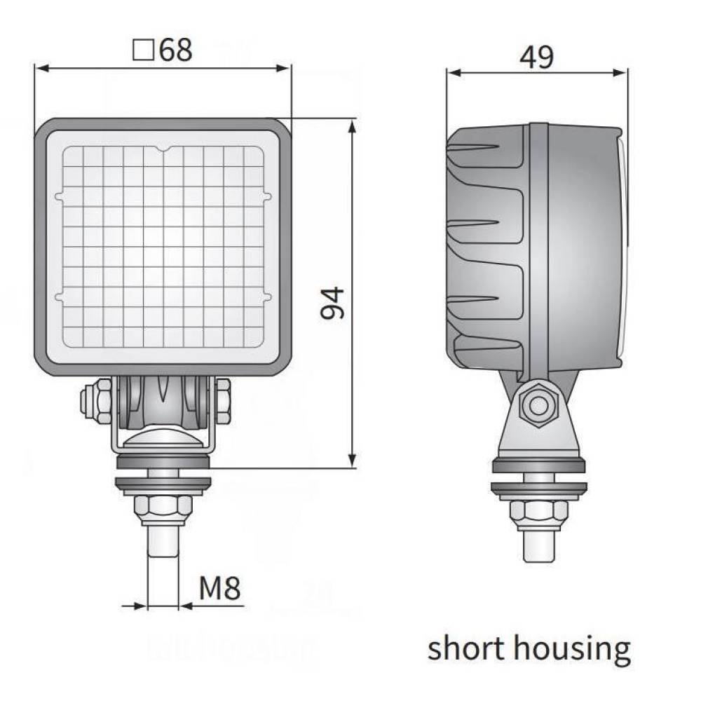 Proiector lucru 68x68, LED, 2000lm, 20W, 43gr Wesem CRK1F.59900.02 Proiector lucru 68x68, LED, 2000lm, 20W, 43gr Wesem CRK1F.59900.02