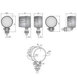 Proiector lucru fi 66, LED, 12-24V, 12W, 1300lm, lumina difuza, flood, CRC4E. 59300.02 Wesem Proiector lucru fi 66, LED, 12-24V, 12W, 1300lm, lumina difuza, flood, CRC4E. 59300.02 Wesem
