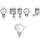 Proiector lucru fi 66, LED, 12-24V, 12W, 1300lm, lumina difuza, flood, CRC4E. 59300.02 Wesem