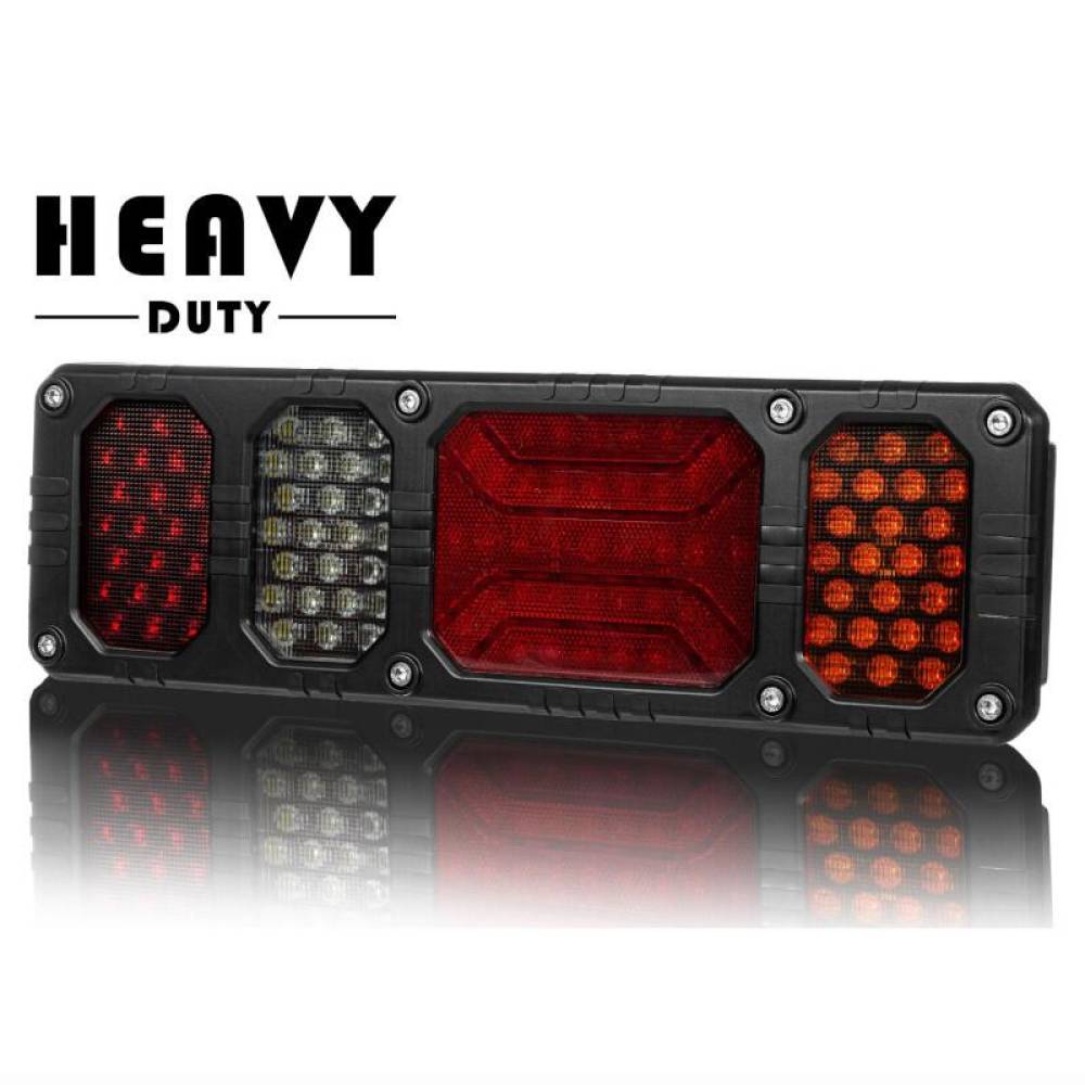 Lampa stop 450x139, 6 functii, cu ceata si mers inapoi, cu cablu 1.5m, 24V, dreapta, HEAVY DUTY Horpol LZD 2855