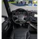 Husa volan 42-44cm, pentru camion SCANIA R/S, IVECO S-WAY, imitatie piele neagra, forma D-SHAPE, 97839 Lampa