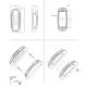 Lampa gabarit 110x46 LED, cu protectie, 3 functii, alb-galben-rosu, cu suport, FT-039 I LED Fristom