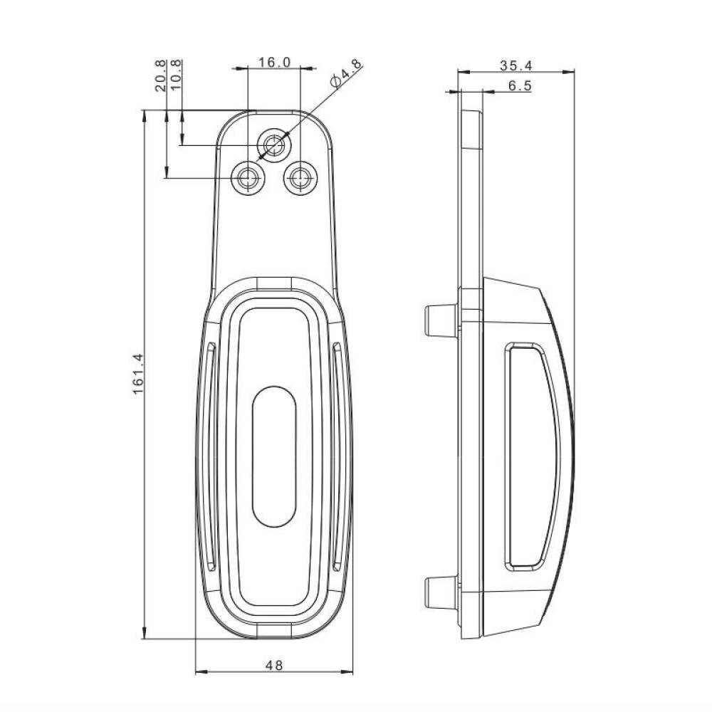Lampa gabarit 110x46 LED, cu protectie, 3 functii, alb-galben-rosu, cu suport, FT-039 I LED Fristom