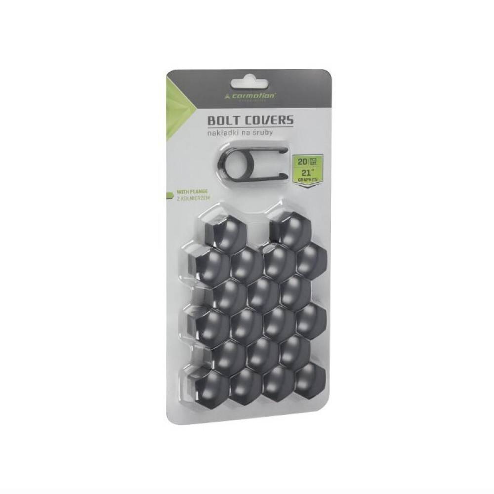 Set 20 capacele plastic, pentru prezoane 21inch, grafit, 63786 Carmotion