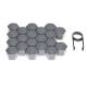 Set 20 capacele plastic, pentru prezoane 19inch, grafit, 63785 Carmotion