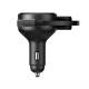 Incarcator auto 1xUSB Tip C, cu cablu retractabil iPhone si USB-C, 12-24V, 60W, 04370 Amio