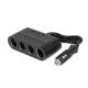Stecher cu 4 prize, 2xUSB-A, 1xUSB-C, 12-24V, 120W, cablu 80cm, Tire Track, 04367 Amio