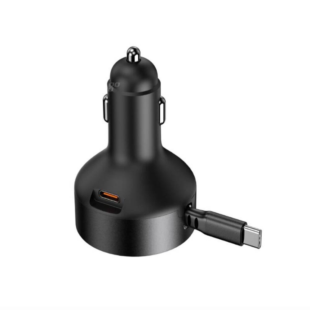Incarcator auto 1xUSB Tip C, cu cablu retractabil USB-C, 12-24V, 60W, 04368 Amio