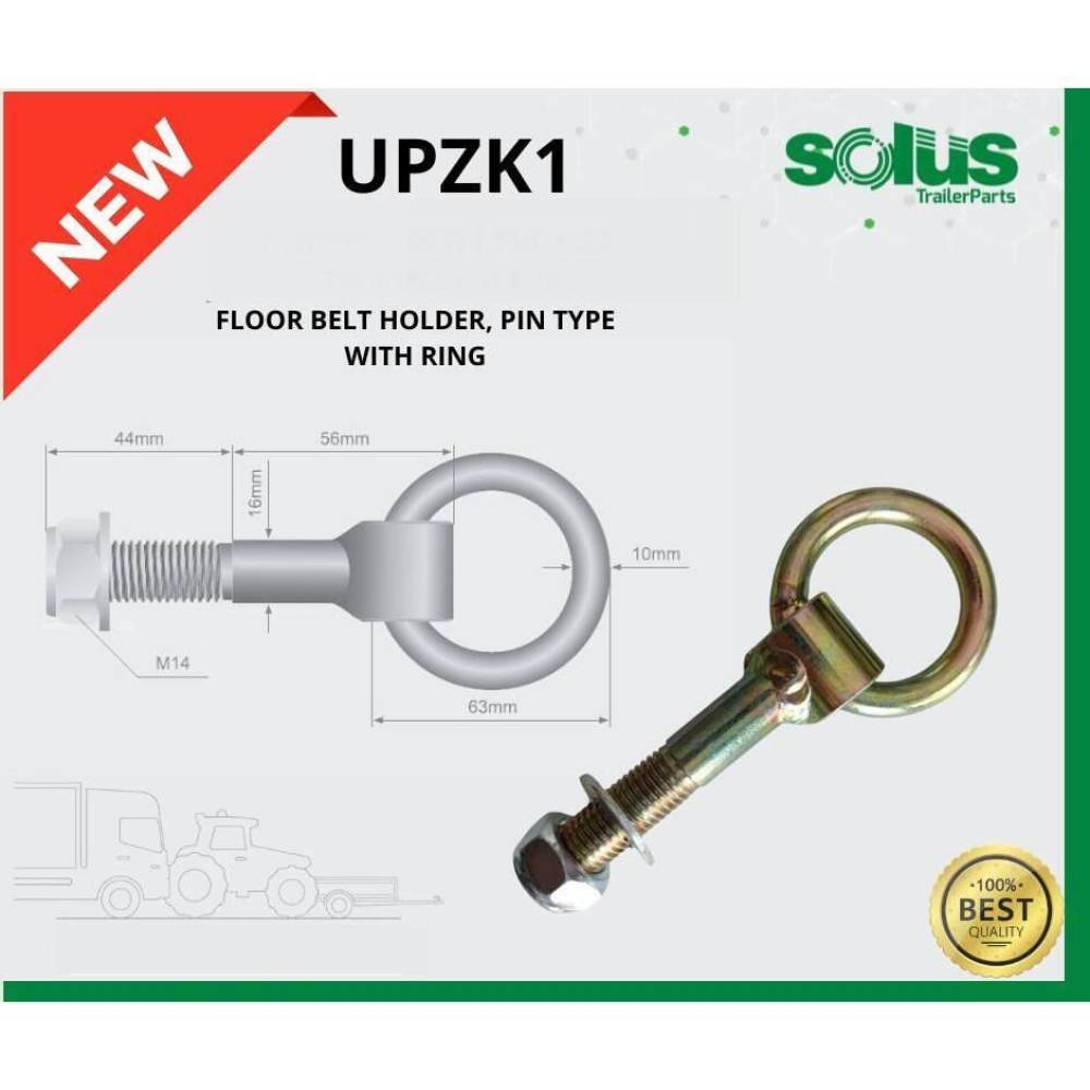 Inel ancorare podea, tip Pin, filet M14, inel fi63 exterior, h 100mm, Solus UPZK1