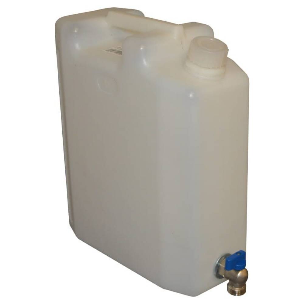 Canistra apa potabila 10L, cu robinet metal, filet fi26mm, alba, AGS049