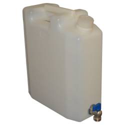 Canistra apa potabila 10L, cu robinet metal, filet fi26mm, alba, AGS049