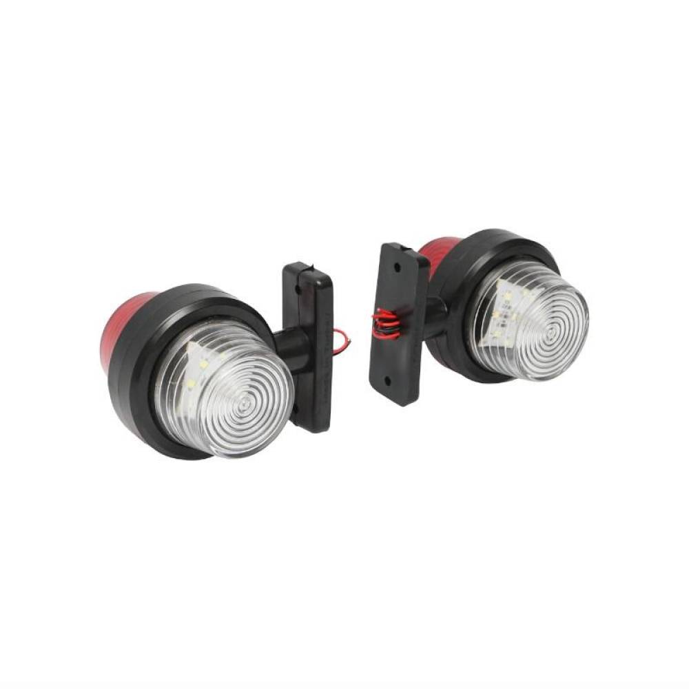 Lampa gabarit brat 105mm, LED, Old School, alb-rosu, Formplas BK69476