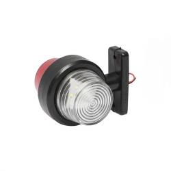 Lampa gabarit brat 105mm, LED, Old School, alb-rosu, Formplas BK69476