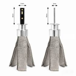 Set 2 becuri H1 2 LED-uri, 12-24V, 50W, 4300lm, 6000K, cu canbus, Amio 03655