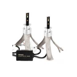 Set 2 becuri H1 2 LED-uri, 12-24V, 50W, 4300lm, 6000K, cu canbus, Amio 03655
