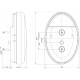 Lampa stop 140x93, 3 functii, ovala, FT-355 LED Fristom