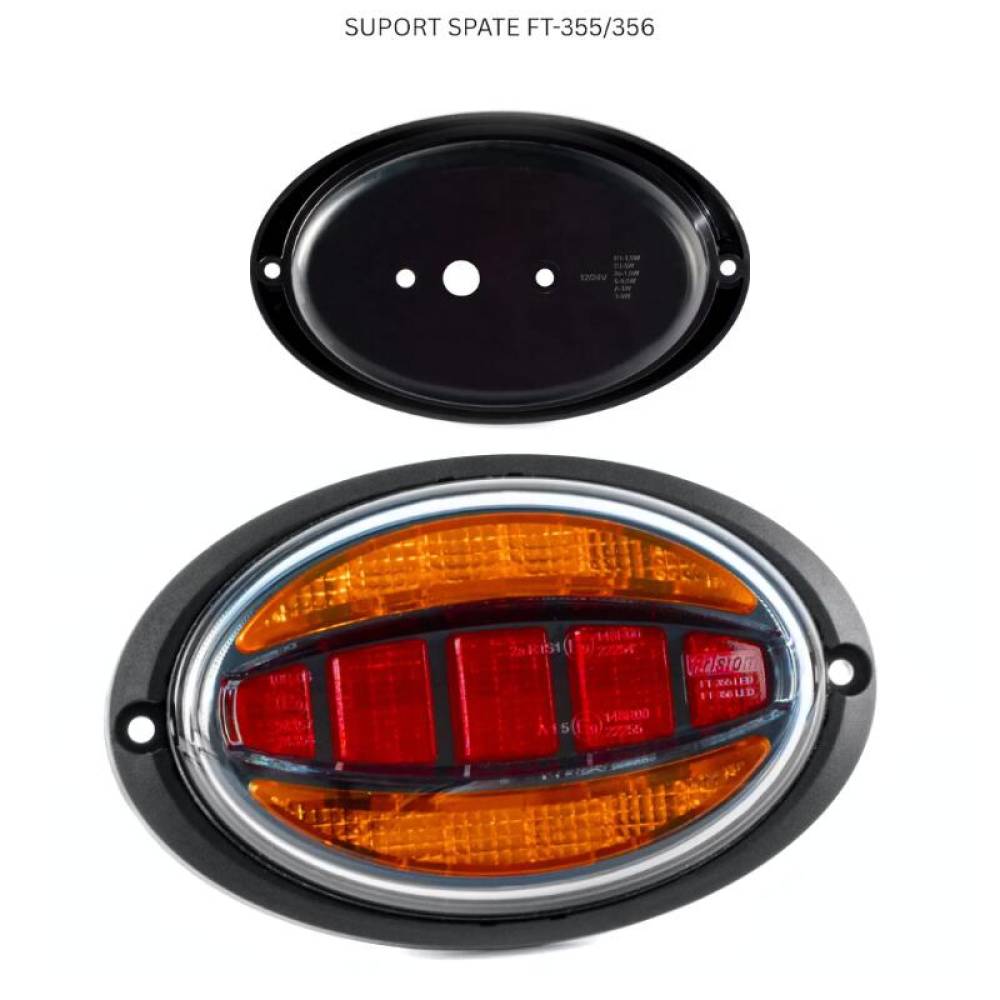 Lampa stop 140x93, 3 functii, ovala, FT-355 LED Fristom