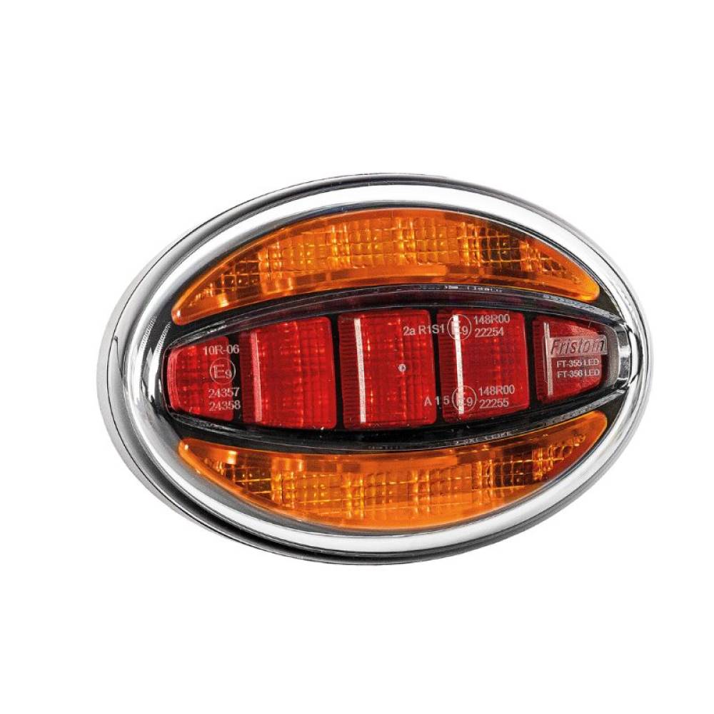 Lampa stop 140x93, 3 functii, ovala, FT-355 LED Fristom