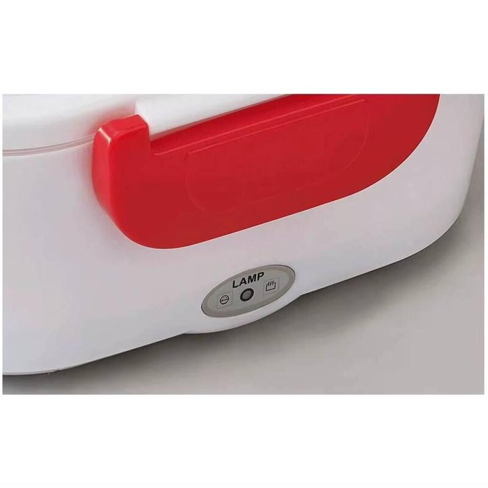 Caserola electrica portabila, 2 compartimente cu lingura, pentru camion, camping, 1.5L, 12-24V 50W, pentru incalzit mancarea, Lunch Box, AKC123 Lampa 