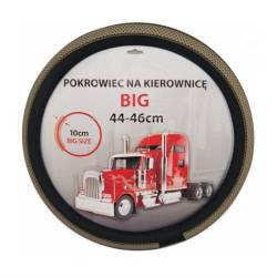 Husa volan 44-46cm, camion, imitatie piele perforata, crem, PKR012 